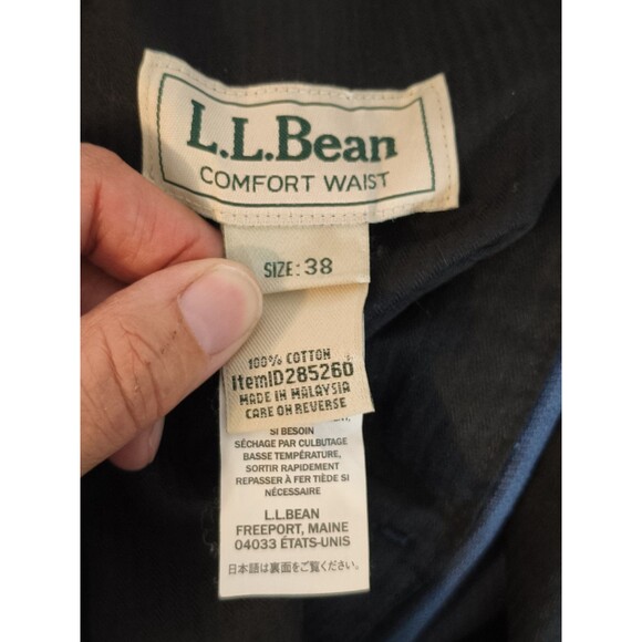 LL Bean Comfort Waist NAVY Men's 38X31 Corduroy Pants w/ Pockets classic, work - Picture 6 of 7